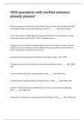 VFIS questions with verified answers already passed
