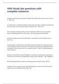 VFIS Study Set questions with complete solutions