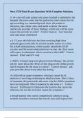 Nurs 3550 Final Exam Questions With Complete Solutions
