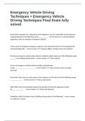 Emergency Vehicle Driving Techniques > Emergency Vehicle Driving Techniques Final Exam fully solved