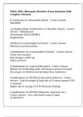 NRSG 4580 &vert; Rheumatic Disorders Exam Questions With Complete Solutions