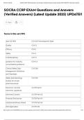 SOCRA CCRP EXAM Questions and Answers &lpar;Verified Answers&rpar; &lpar;Latest Update 2025&rpar; UPDATE&excl;&excl;