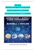 Practice Quiz For Operations Management Creating Value Along the Supply Chain 9th Edition Roberta S&period; Russell&comma; Bernard W&period; Taylor &sol; Latest &period; A&plus;