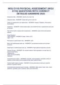 WGU D118 Physical Assessment &ndash; Questions with Correct Detailed Answers &lpar;2023&rpar;
