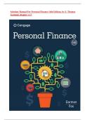Solution Manual For Personal Finance 14th Edition&comma; by E&period; Thomas Garman&period; Latest 2025&vert; Ace your exam 