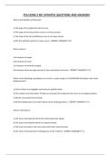 FEA EXAM 2 MC UPDATED QUESTIONS AND ANSWERS