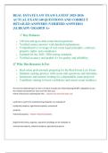 REAL ESTATE LAW EXAM LATEST 2025-2026 ACTUAL EXAM 140 QUESTIONS AND CORRECT DETAILED ANSWERS &lpar;VERIFIED ANSWERS&rpar; &vert;ALREADY GRADED A&plus;  