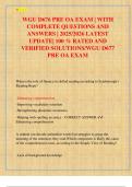 WGU D676 PRE OA EXAM &vert; WITH  COMPLETE QUESTIONS AND  ANSWERS &vert; 2025&sol;2026 LATEST  UPDATE&vert; 100 &percnt; RATED AND  VERIFIED SOLUTIONS&sol;WGU D677  PRE OA EXAM