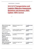 WGU D470 Transportation and Logistics Objective Assessment Questions and Answers 2025 Update 100&percnt; Correct