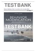 TEST BANK for Behavior Modification&colon; What It Is and How to Do It 11th Edition by Garry Martin & Joseph Pear 2025&sol;2026 &lpar;Complete Exam Prep Questions and Verified Answers Guide&rpar;