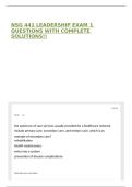 NSG 441 LEADERSHIP EXAM 1 QUESTIONS WITH COMPLETE SOLUTIONS&excl;&excl;