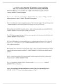 LAC TEST 1-100 UPDATED QUESTIONS AND ANSWERS