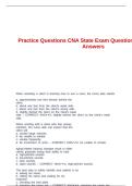 Practice Questions CNA State Exam Questions And Correct Answers