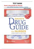 Test Bank for Davis&rsquo;s Drug Guide for Nurses &vert; 18th Edition Vallerand & Sanoski