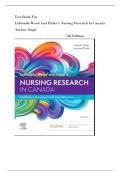 Test Bank for LoBiondo-Wood and Haber&rsquo;s Nursing Research in Canada&comma; 5th Edition&comma; Mina Singh&period; &lpar;All Chapters included&rpar; 2026