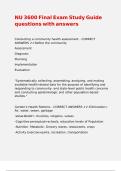 NU 3600 Final Exam Study Guide questions with answers