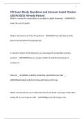 CFI Exam Study Questions and Answers Latest Version &lpar;2024&sol;2025&rpar; Already Passed