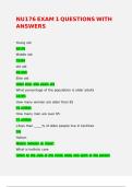 NU176 EXAM 1 QUESTIONS WITH ANSWERS