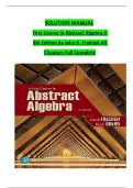 Solution Manual First Course in Abstract Algebra A&comma; 8th Edition by John B&period; Fraleigh All 1-56 Chapters Covered &comma;Latest Edition