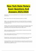 New York State Notary Exam Questions And Answers 2025&sol;2026
