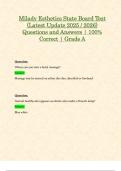 Milady Esthetics State Board Test &lpar;Latest Update 2025 &sol; 2026&rpar; Questions and Answers &vert; 100&percnt; Correct &vert; Grade A