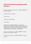 NU 311 Final Exam questions with answers