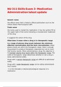 NU 311 Skills Exam 3- Medication Administration latest update