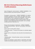 NU 311 Clinical Nursing Skills Exam 4 with answers