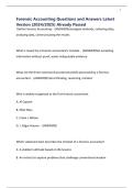 Forensic Accounting Questions and Answers Latest Version &lpar;2024&sol;2025&rpar; Already Passed