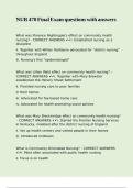 NUR 470 Final Exam questions with answers