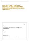 NSG 3180 EXAM 1 &lpar;UNITS 1-4 KAHOOTS&comma; SLIDES&comma; COFFEE TIMES&comma; ETC&period;&rpar; 167 QUESTIONS WITH ACTUAL SOLUTIONS&excl;&excl;