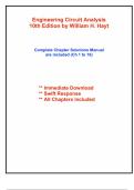 Engineering Circuit Analysis&comma; 10th Edition &ndash; William H&period; Hayt &ndash; Complete Solutions Manual &lpar;Chapters 1&ndash;18&rpar;