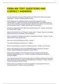 FEMA 800 TEST QUESTIONS AND CORRECT ANSWERS 