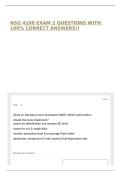 NSG 4100 EXAM 2 QUESTIONS WITH 100&percnt; CORRECT ANSWERS&excl;&excl;