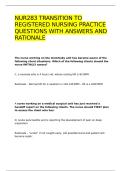 NR283 FINAL EXAM TESTBANK 100- CORRECT ANSWERS PROVIDED&period;