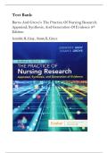 Test Bank for Burns and Grove&rsquo;s the Practice of Nursing Research 9th Edition &lpar;All Chapters included&rpar;