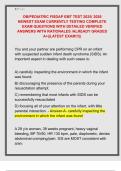 OB&sol;PEDIATRIC FISDAP EMT TEST 2025&sol; 2026  NEWEST EXAM CURRENTLY TESTING COMPLETE  EXAM QUESTIONS WITH DETAILED VERIFIED  ANSWERS WITH RATIONALES &sol;ALREADY GRADED  A&plus;&vert;&vert;LATEST EXAM&excl;&excl;&excl;&vert;&vert;