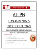 ATI PN Fundamentals Proctored Exam 2023 &ndash; NGN-Style Questions & Case &OpenCurlyDoubleQuote;Scenarios&rdquo; &ndash; Actual Questions & Verified Answers &ndash; 100&percnt; Guarantee Pass &lpar;PDF&rpar;