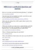 IMSA level 1 certification Questions and  Answers 
