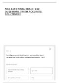 NSG 8673 FINAL EXAM &vert; 212 QUESTIONS &vert; WITH ACCURATE SOLUTIONS&excl;&excl;
