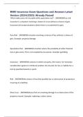 RIBO Insurance Exam Questions and Answers Latest Version &lpar;2024&sol;2025&rpar; Already Passed