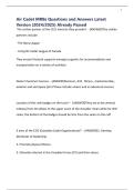 Air Cadet MRBs Questions and Answers Latest Version &lpar;2024&sol;2025&rpar; Already Passed
