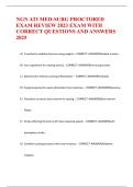 NGN ATI MED-SURG PROCTORED EXAM REVIEW 2023 EXAM WITH CORRECT QUESTIONS AND ANSWERS 2025