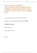 2023 ATI PN LEADERSHIP MANAGEMENT PROCTORED EXAM WITH NGN QUESTIONS EXAM WITH CORRECT QUESTIONS AND ANSWERS 2025