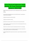 Army Electrical Explosives Safety &lpar;Ammo-28&rpar; Exam Questions And Answers&vert; 2025&sol;2026