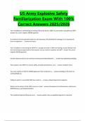 US Army Explosive Safety Familiarization Exam With 100&percnt; Correct Answers 2025&sol;2026