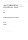 VT101 Lesson 1 Questions and Answers Latest Version &lpar;2024&sol;2025&rpar; Already Passed