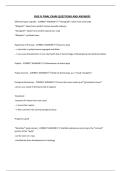 OHS IV FINAL EXAM QUESTIONS AND ANSWERS