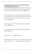 Drivability Questions and Answers Latest Version &lpar;2024&sol;2025&rpar; Already Passed