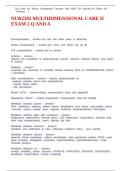 NUR2392 MULTIDIMENSIONAL CARE II EXAM 2 Q AND A